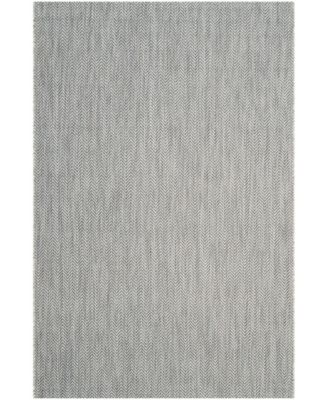 Courtyard CY8022 Gray and Navy 8' x 11' Outdoor Area Rug