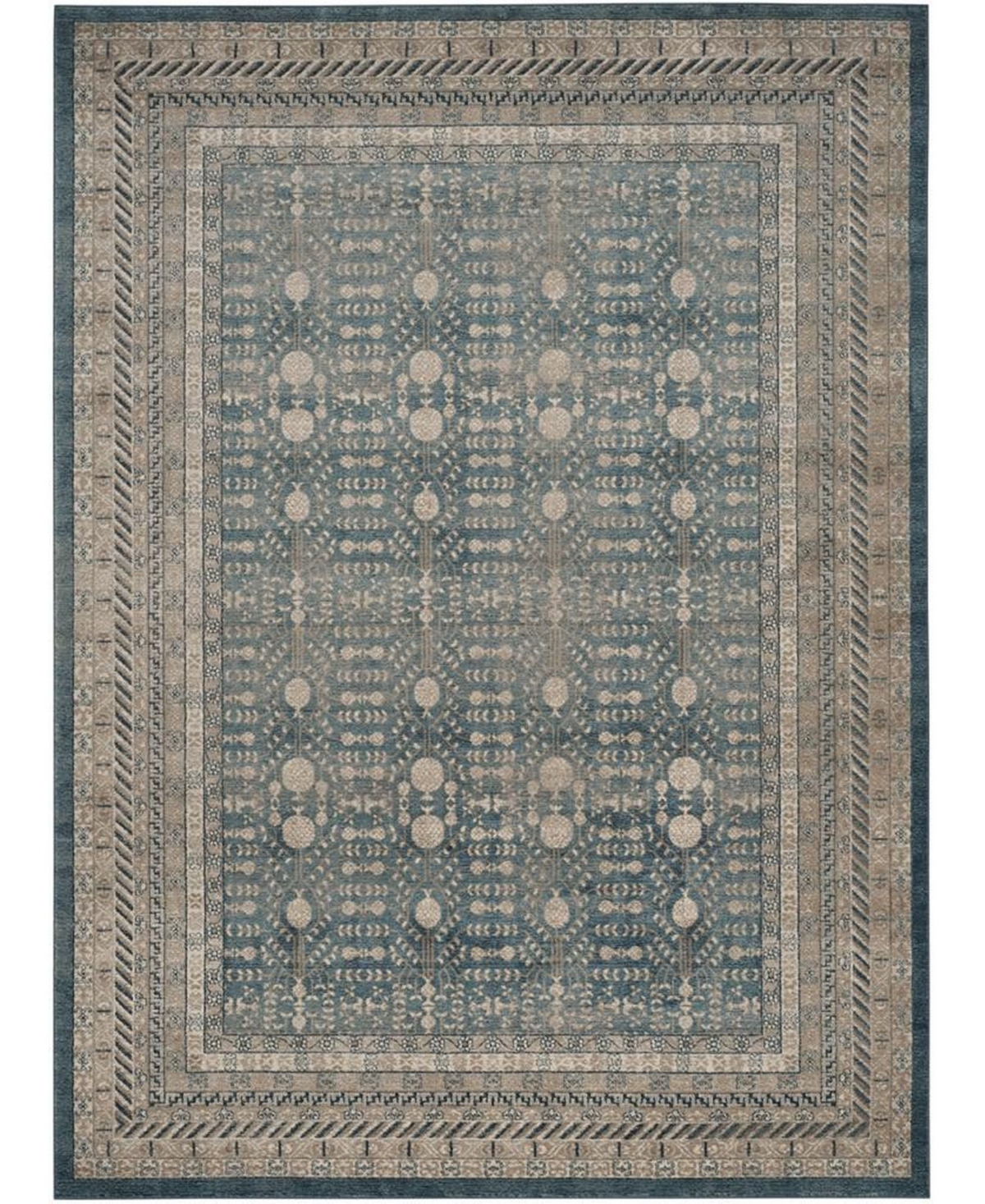 Safavieh Sofia Blue and Beige 9' x 12' Area Rug - Blue
