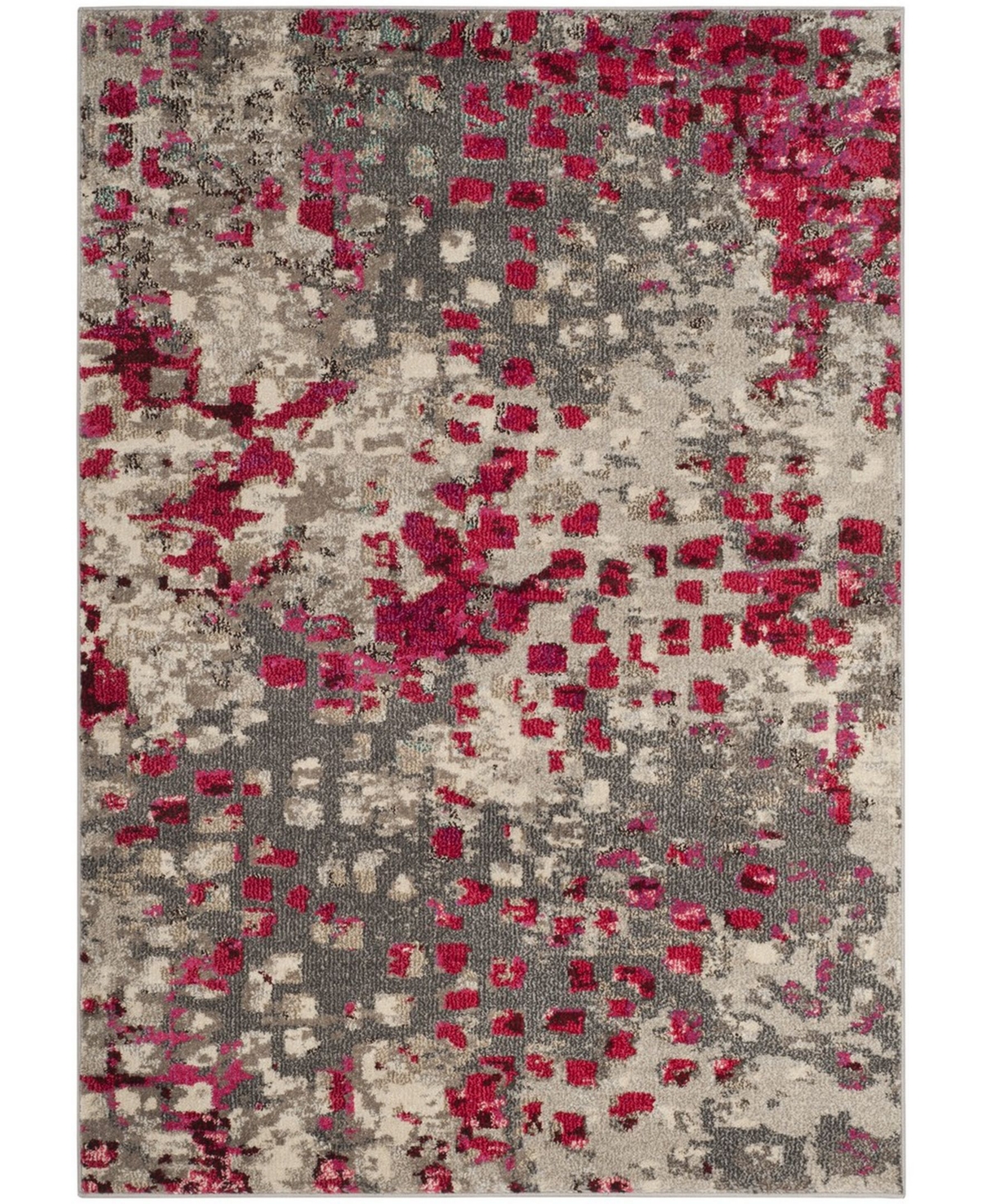 Safavieh Monaco 6'7in x 9'2in Area Rug - Grey/Fuchsia