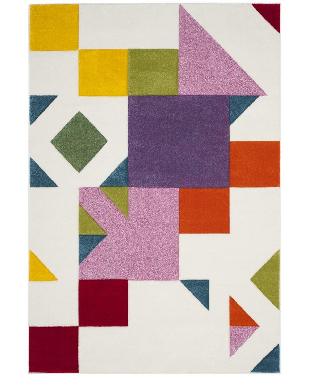 Safavieh Hollywood Ivory and Rose 6'7in x 9' Area Rug - Ivory/rose