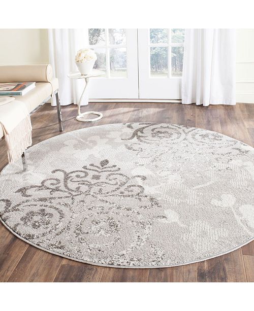 Safavieh Adirondack Silver And Ivory 7 X 7 Round Area Rug Reviews Rugs Macy S