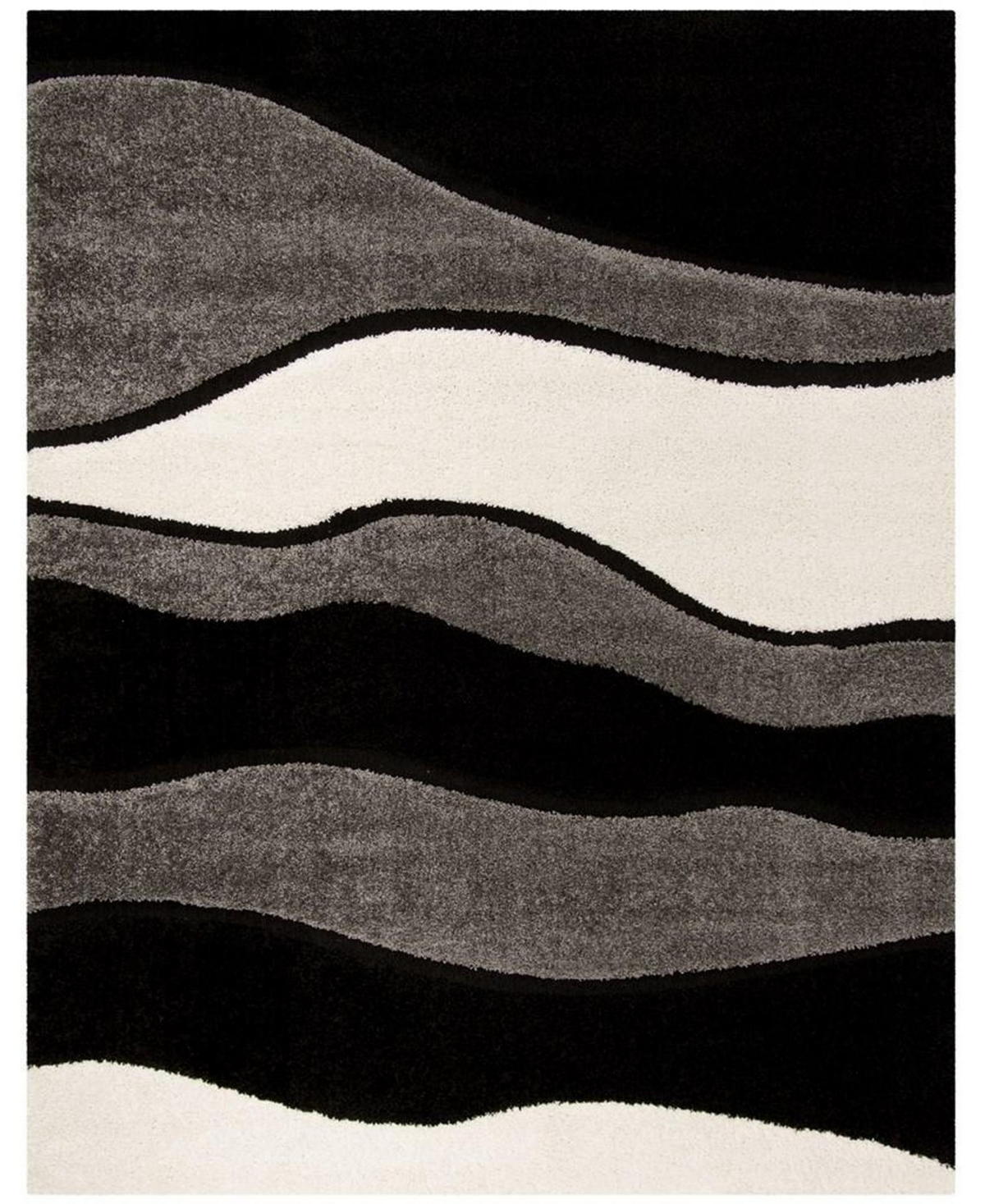 Safavieh Shag Gray and Black 8' x 10' Area Rug - Gray