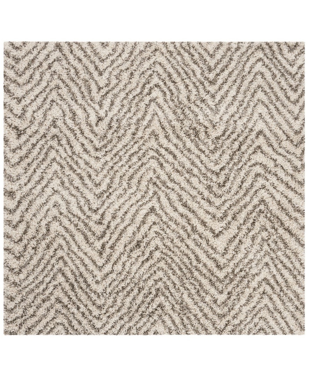 Safavieh Hudson Ivory and Gray 7' x 7' Square Area Rug - Ivory