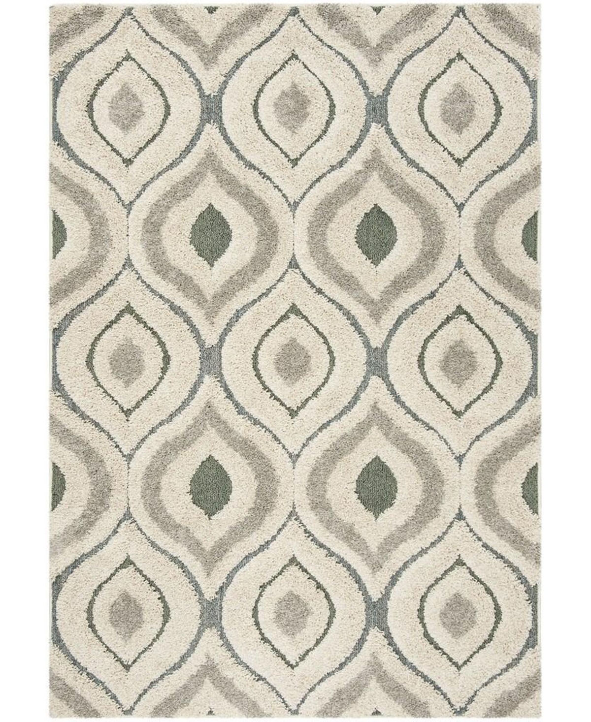Safavieh Shag Cream and Light Blue 5'3in x 7'6in Area Rug - Cream