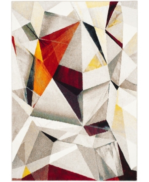 Safavieh Porcello Light Gray and Orange 9' x 12' Area Rug
