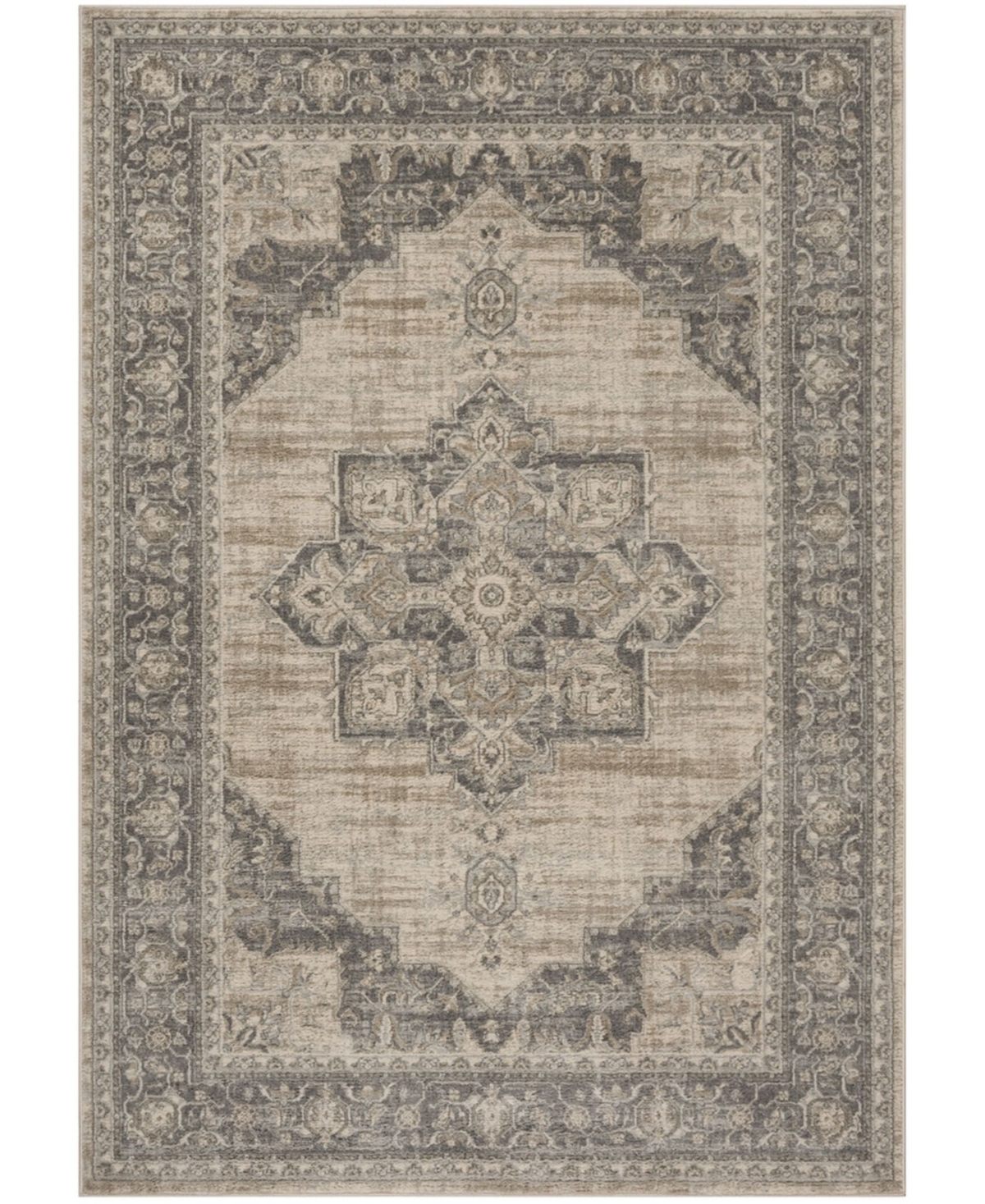 Safavieh Brentwood Cream and Gray 9' x 12' Area Rug - Cream