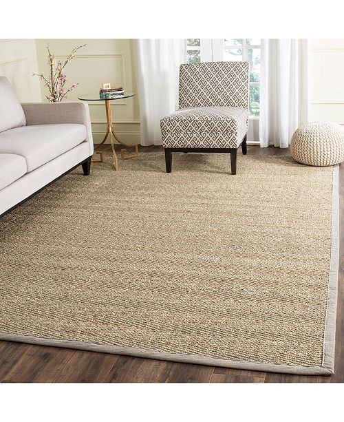 Safavieh Natural Fiber Natural And Gray 9 X 12 Sisal Weave Area