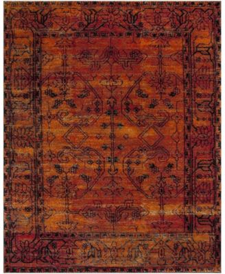 Vintage Hamadan VTH216 Orange 8' x 10' Area Rug