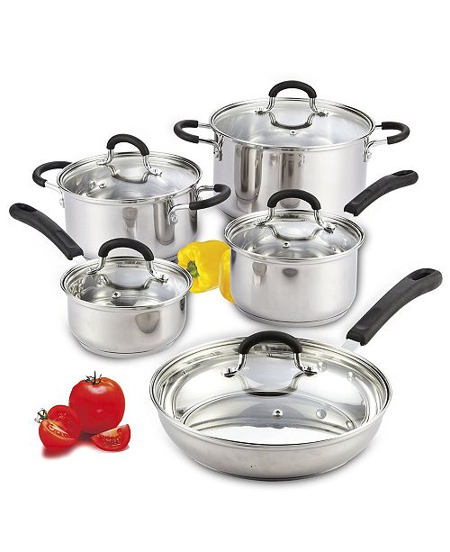 Cook N Home 10Piece Stainless Steel Cookware Set & Reviews Cookware