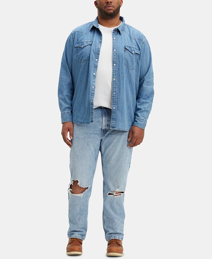 Levi's Men's Big and Tall 541 Athletic Fit Ripped Jeans - Macy's