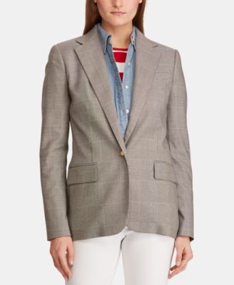 ralph lauren glen plaid blazer