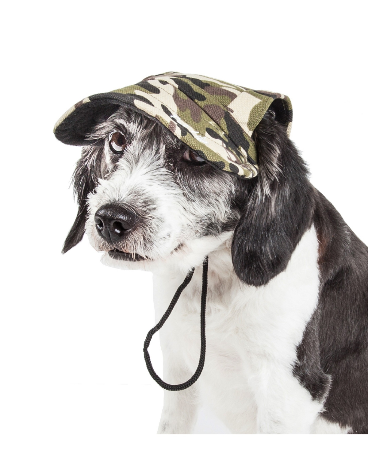 'Torrential Downfour' Camouflage Uv Protectant Adjustable Dog Hat Cap - Green