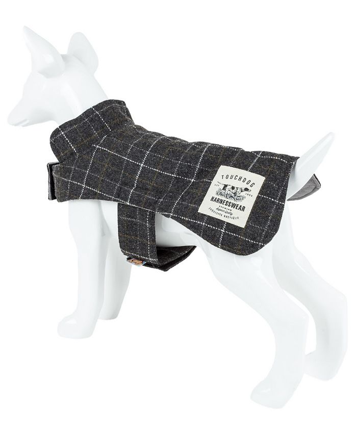Touchdog 2-in-1 Windowpane Plaided Dog Jacket with Matching Reversible ...