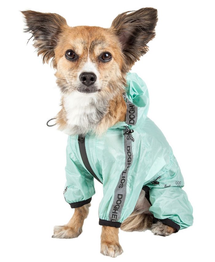 Pet Life Dog Helios 'Torrential Shield' Waterproof Multi-Adjustable Full Bodied Pet Dog Windbreaker Raincoat