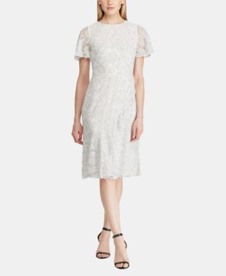 ralph lauren lace trim dress