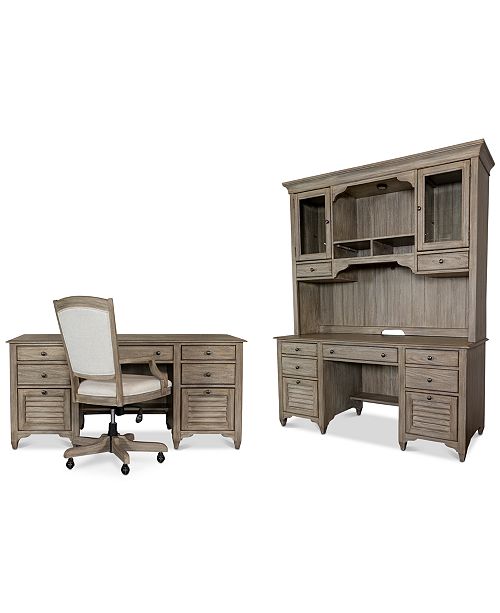 Furniture York Home Office 4 Pc Furniture Set Executive Desk