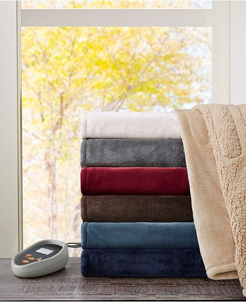 Beautyrest Microlight Berber Queen Electric Blanket & Reviews - Blankets & Throws - Bed & Bath ...