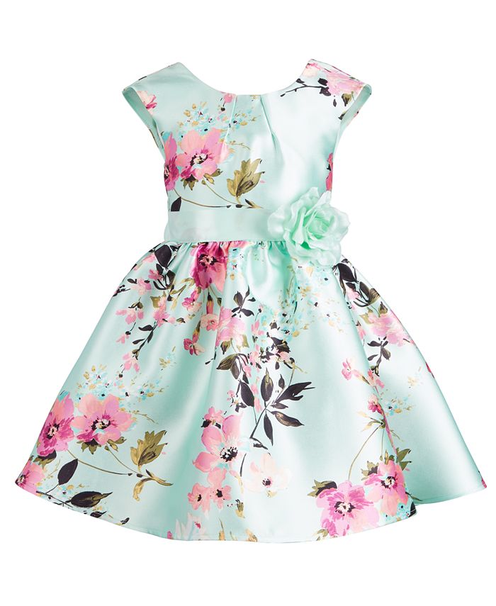 Pink & Violet Little Girls Floral-Print Dress - Macy's