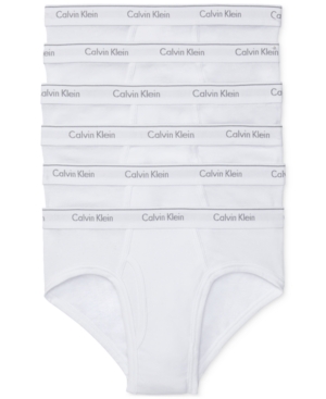 Calvin Klein Men's 6-Pk Cotton Classics Hip Briefs