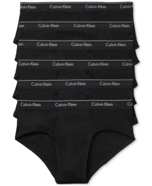 Calvin Klein Men's 6-Pk Cotton Classics Hip Briefs