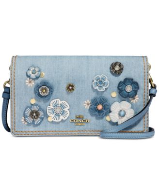 coach blue rose purse