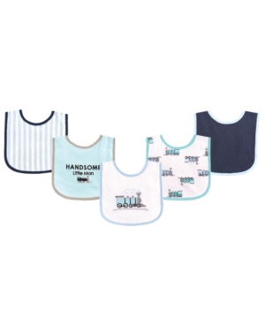 Luvable Friends Drooler Bibs with Waterproof Back 5-Pack One Size