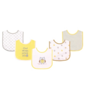 Luvable Friends Drooler Bibs with Waterproof Back 5-Pack One Size