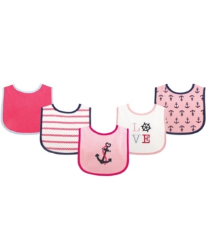 Luvable Friends Drooler Bibs with Waterproof Back 5-Pack One Size