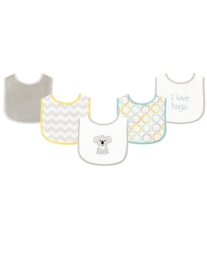 Luvable Friends Drooler Bibs with Waterproof Back 5-Pack One Size