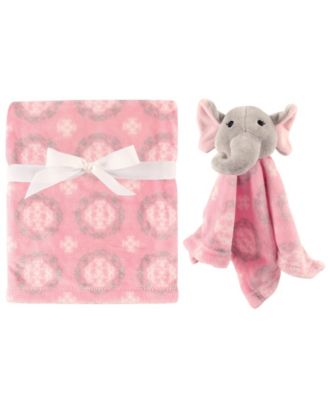 Girls Plush Blanket with Security Blanket
