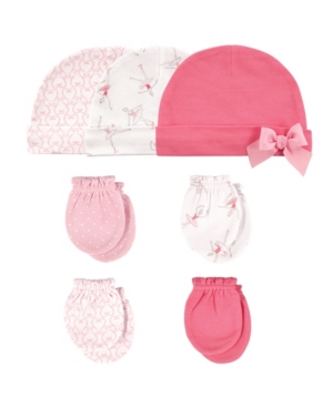 Hudson Baby Cap and Scratch Mittens 7-Piece Set 0-6 Months