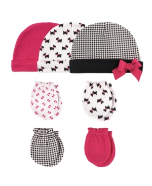 Hudson Baby Cap and Scratch Mittens 7-Piece Set 0-6 Months