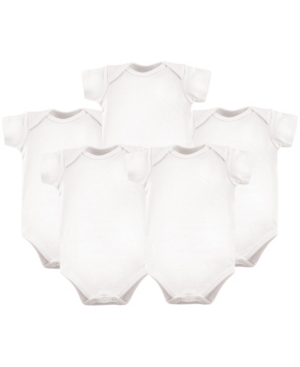 Hudson Baby Bodysuits 5-Pack White 0-24 Months