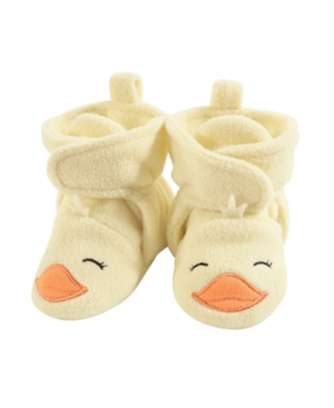 Hudson Baby Cozy Fleece Booties with Non Skid Bottom 0-24 Months