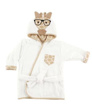 Hudson Baby Animal Face Hooded Bath Robe 0-9 Months