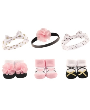 Hudson Baby Headbands and Socks Gift Set 6-Piece 0-9 Months