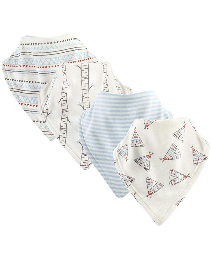 Touched by Nature Organic Cotton Bandana Bibs 4 Pack One Size