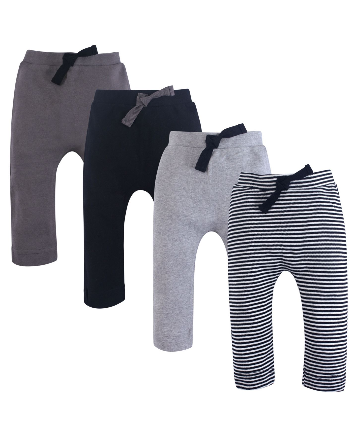 Брюки Touched by Nature Natural Cotton Pants Collection для мальчиков-малышей, цвет: Чёрный серый — фото 6