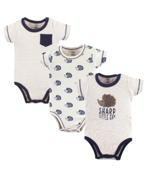 Touched By Nature Organic Cotton Bodysuits 3-Pack Hedgehog 0-12 Months