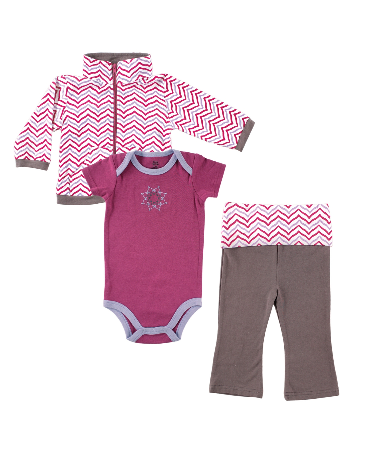 Yoga Sprout Baby Girls Baby Cotton Hoodie, Bodysuit or Tee Top, and Pant, Bird Baby