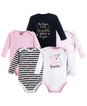 Hudson Baby Long Sleeve Bodysuits 5-Pack 0-24 Months