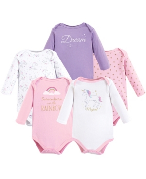 Hudson Baby Long Sleeve Bodysuits 5-Pack 0-24 Months