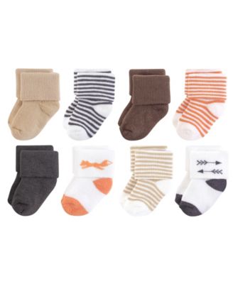 8-Pair Natural Terry Comfort Socks