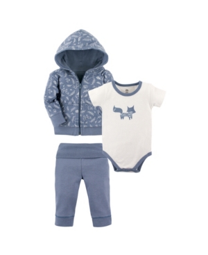 Yoga Sprout Baby Girl and Boy Wild Floral Hoodie Bodysuit or Tee Top and Pant Pack of 3