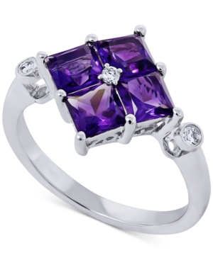 image of Amethyst (1-3/4 ct. t.w.) & Diamond Accent Ring in 14k White Gold