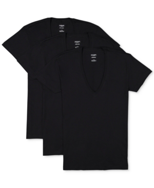 2(x)ist Men's Slim-Fit Deep V-Neck 3 Pack Undershirt