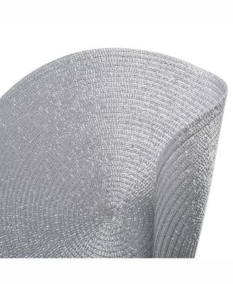 Metallic Round Woven Placemat, Set of 4