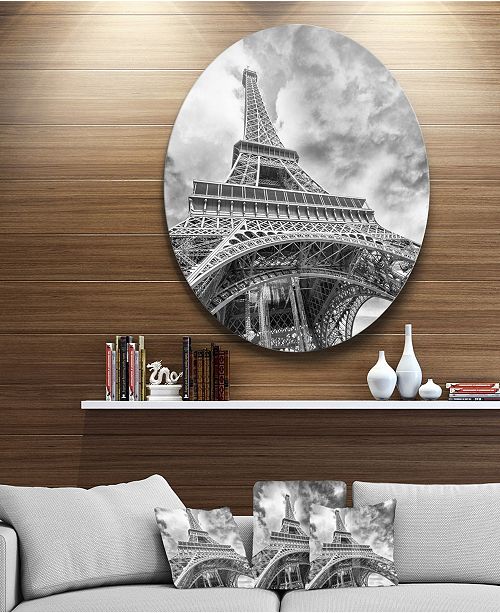 Design Art Designart Black And White View Of Paris Paris Eiffel