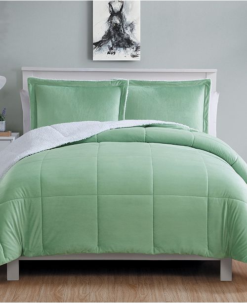 Vcny Home Micro Mink Sherpa 3 Piece King Comforter Set Reviews