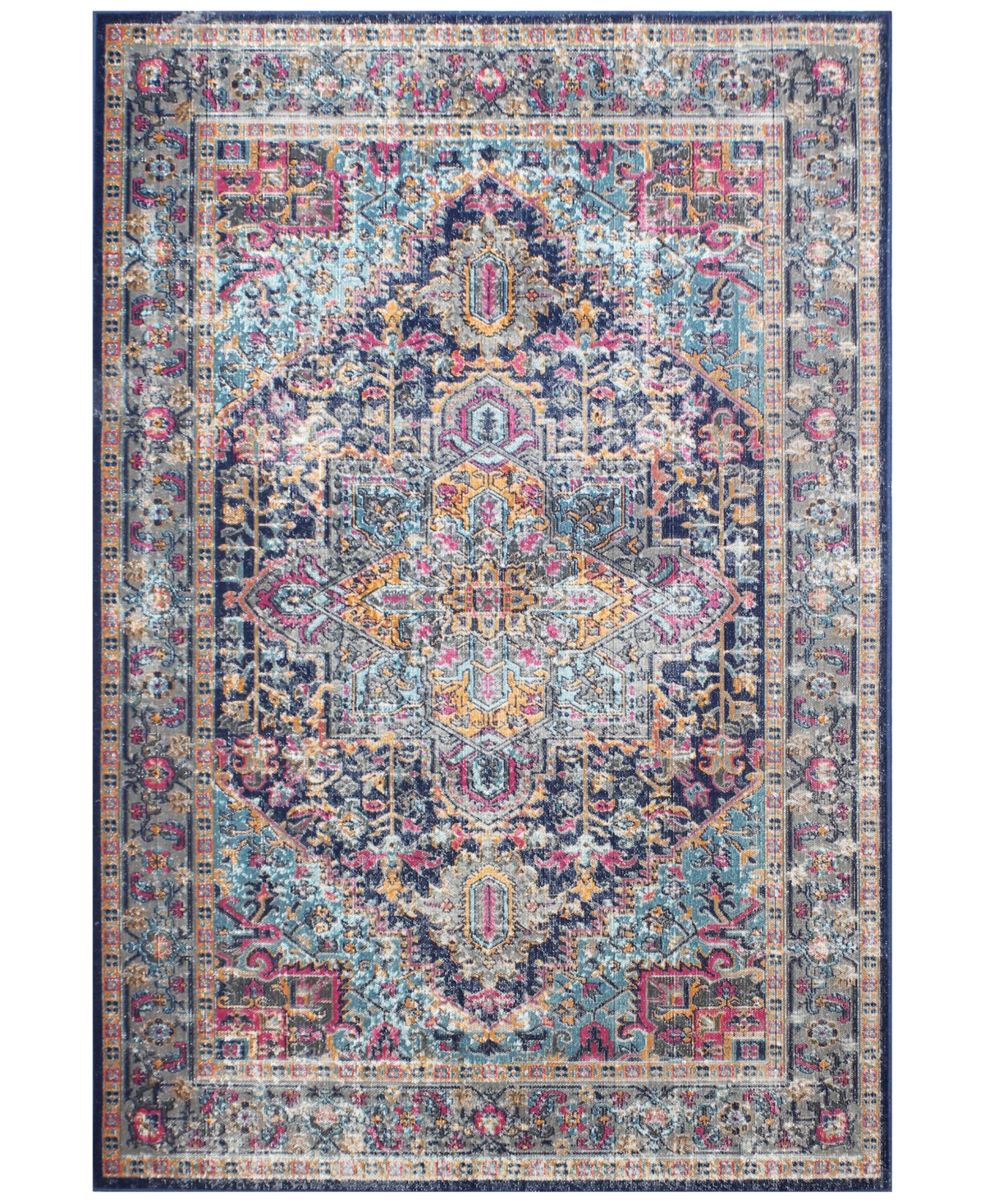 Closeout! Bb Rugs Alexa Alx-34 8'7in x 11'6in Area Rug - Dark Blue